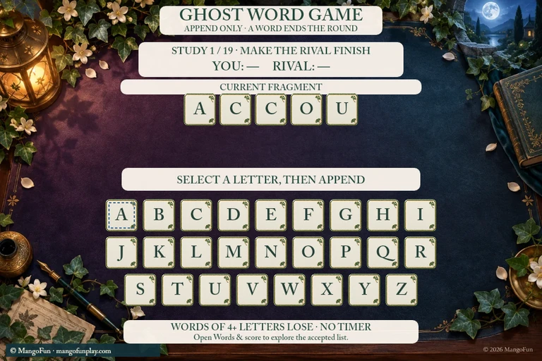 Ghost Word Game cover illustration