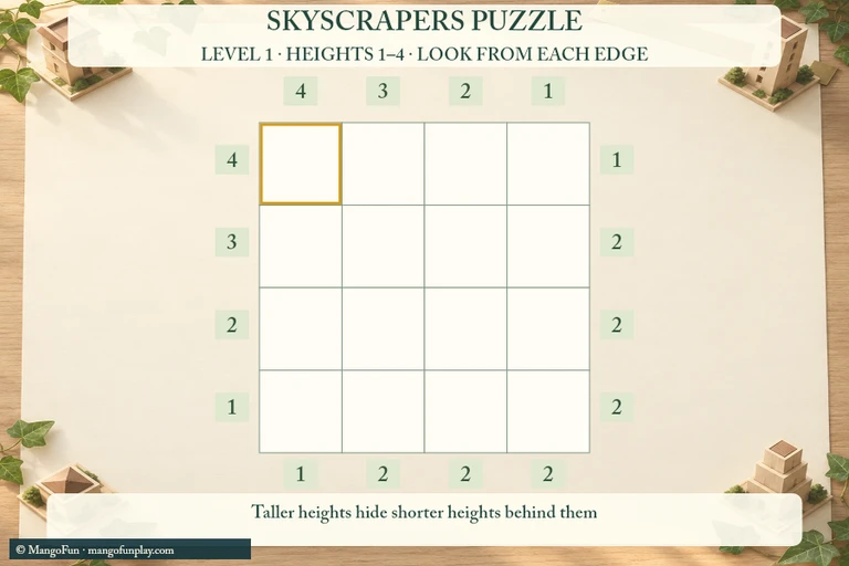 Skyscrapers Puzzle cover illustration