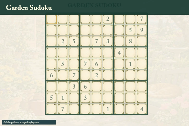 Garden Sudoku cover illustration