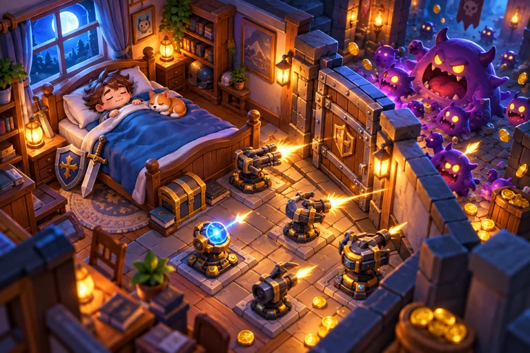 Lying Flat Idle RPG cover illustration